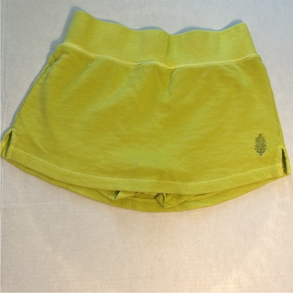 FP Movement XSmall Set TWO piece hoodie AND skort neon green cotton Free People - Picture 4 of 11